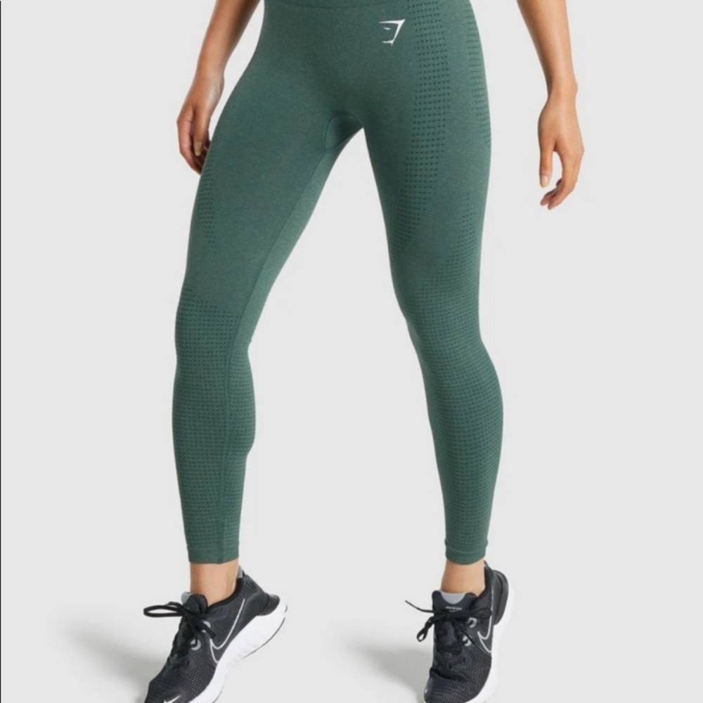 Gymshark Vital Seamless 2.0 Leggings Size Small Obsidian Green